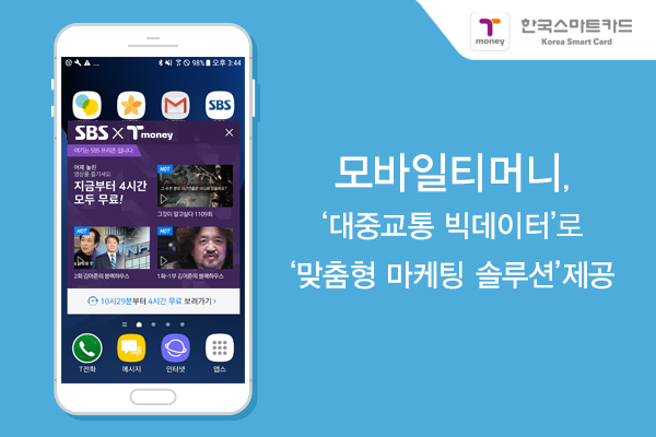 모바일티머니, ‘대중교통 빅데이터’로 ‘맞춤형 마케팅 솔루션’제공